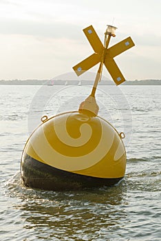 Buoy in the sea UK coast