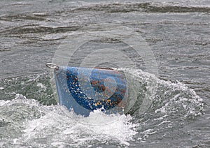 Buoy in streaming water