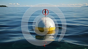 Buoy system Marine navigation aids, waterway markers.AI Generated
