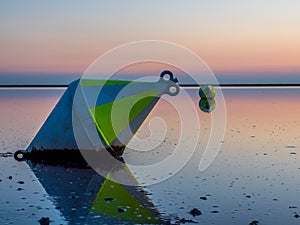 Buoy in the Wadden Sea at the North Sea