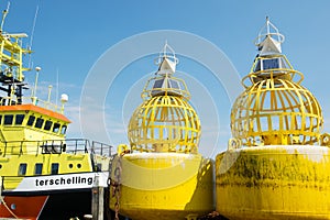 Buoys for the sea at Terschelling photo