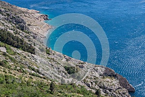 Bura wind on the coast of Croatia photo
