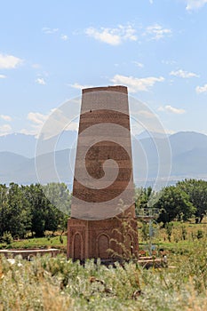 Burana Tower. An architectural monument of the XI century. Kyrgyzstan