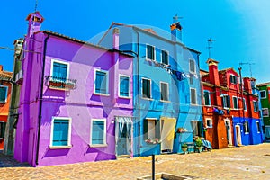 Burano Island, colorful houses