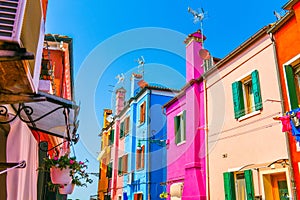 Burano Island, colorful houses