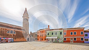 The Burano island with a colorful houses near Venice, Italy