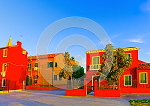 In Burano island near Venice in Italy