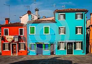 Burano, an island in the Venetian Lagoon, Venice, Veneto, northern Italy. Located at the northern end of the Lagoon, known for its