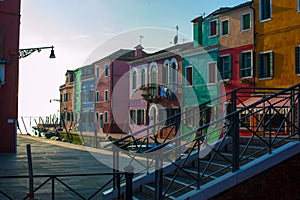 Burano, italy, sunrise