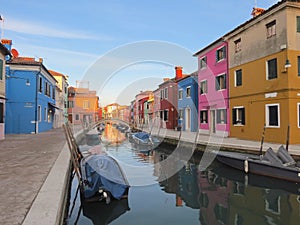 Burano, view of colorful houses photo