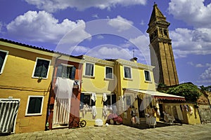 Burano village traditional vivid colorful houses vibrant colors island tourism landmark cityscape