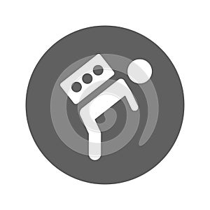 Burdensome, heavy icon. Gray vector graphics