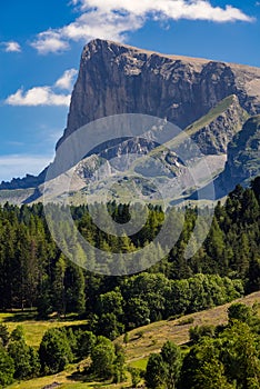 The Bure Peak Pic de Bure in Summer. Hautes-Alpes, Devoluy Massif, France