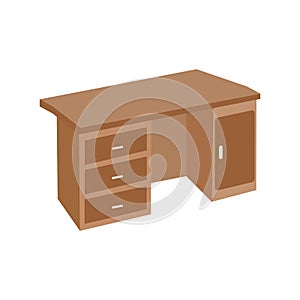 Bureau isometric style Vector Icon which can easily modify or edit