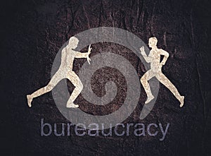 Bureaucracy concept illustration.