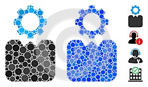 Bureaucrat Composition Icon of Round Dots