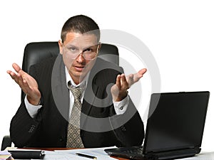 The bureaucrat emotionally shows the discontent