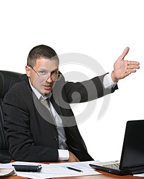 The bureaucrat emotionally shows the discontent