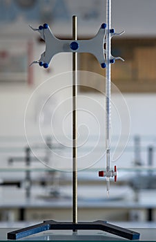 Burette for precision measurements in the chemistry laboratory