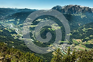 Burg Hohenwerfen and the Town of Werfen Austria