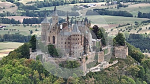 Burg Hohenzollern castle between Hechingen and Bisingen Germany, was the medieval castle of the Hohenzollern family