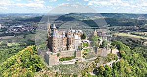 Burg Hohenzollern castle between Hechingen and Bisingen Germany, was the medieval castle of the Hohenzollern family