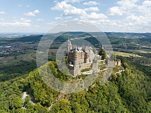 Burg Hohenzollern castle between Hechingen and Bisingen Germany, was the medieval castle of the Hohenzollern family
