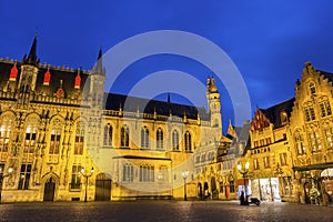 Burg Square in Burges in Belgium