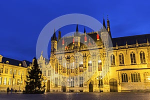 Burg Square in Burges in Belgium