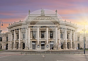 Burg theater on Ringstrasse street, Vienna, Austria