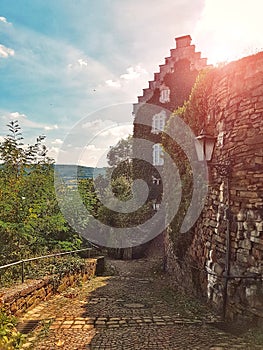 Wetter, Germany - September 12, 2022: Burg Vetter, North Rhine - Westphalia, ÃÂastle ruins in the Ruhr Valley