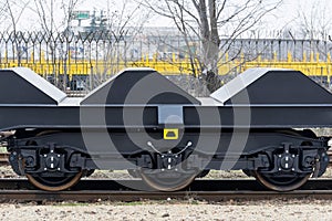 Burgas, Bulgaria - January 24, 2017. Freight cargo train - bla