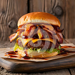 Burger with Bacon Toppings