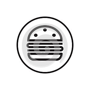 Burger buns lines icon symbol vector