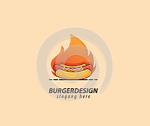 Burger design sign logo
