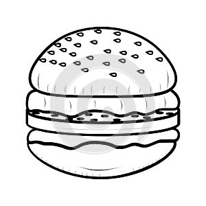 BURGER Editable and Resizeable Vector Icon photo