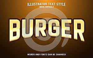 Burger editable text effect