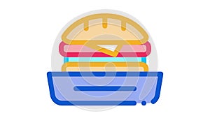 burger fast food Icon Animation