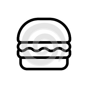 Burger Fast Food icon outline vector. isolated on white background