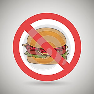 burger fast food unhealth prohibited photo