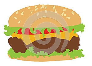 Burger fast food vector