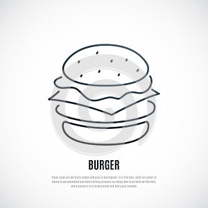 Burger isolated on white background.