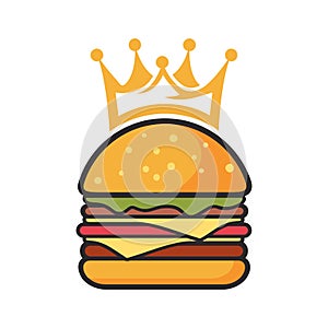 Burger king logo icon vector