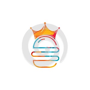 Burger king vector logo design.