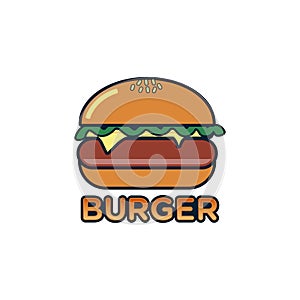 Burger logo, burger labels and emblem,EPS 8,EPS 10