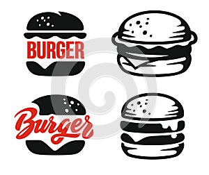 Burger logo emblem photo