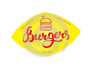 Burger logo or icon, emblem.