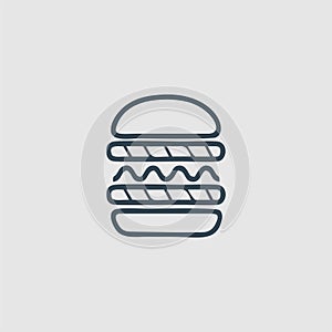 Burger monogram design logo inspiration