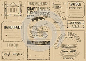 Burger Placemat on Craft Paper