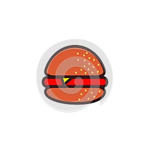 Burger restaurant logo design vector template